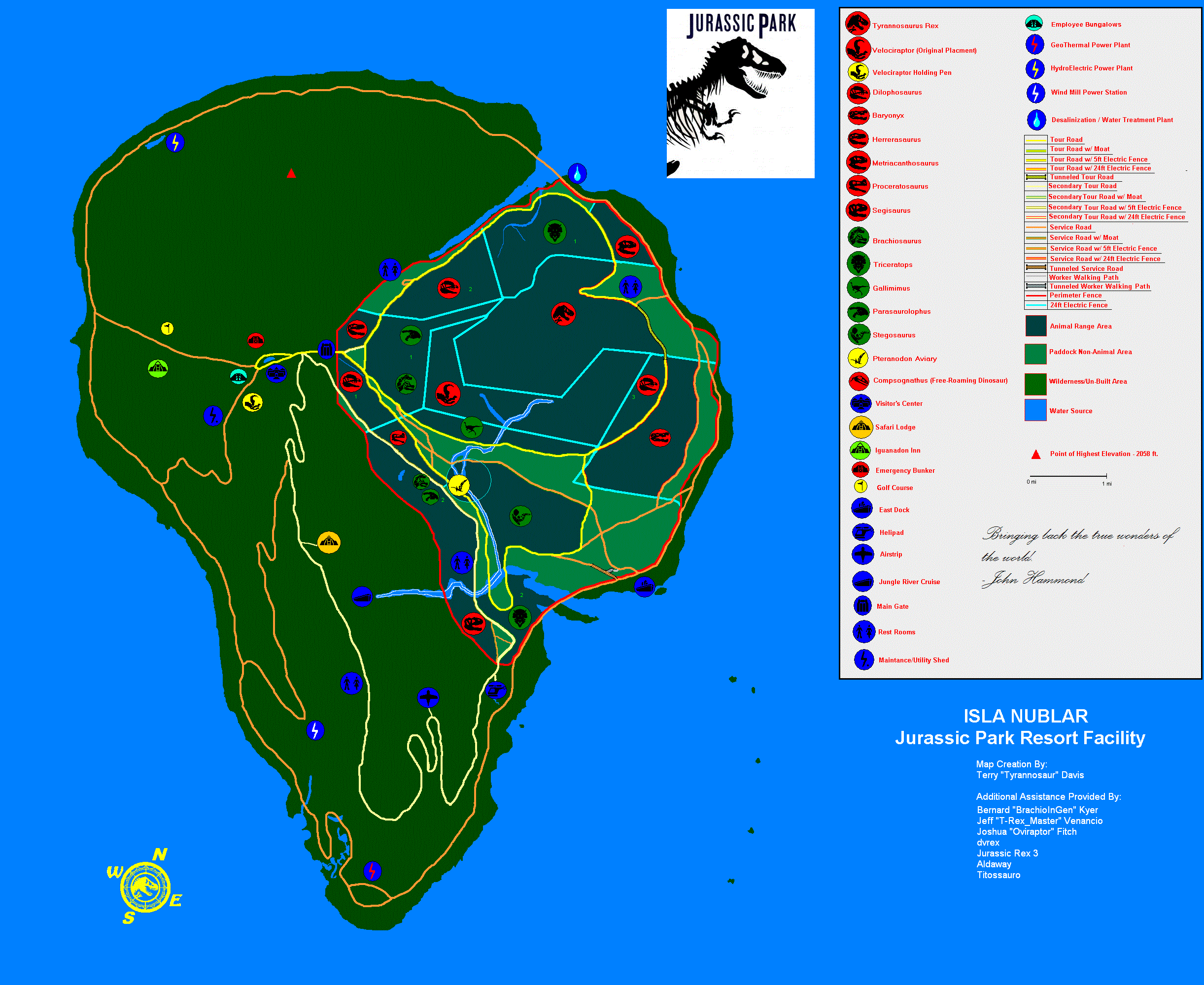 Исла нублар карта