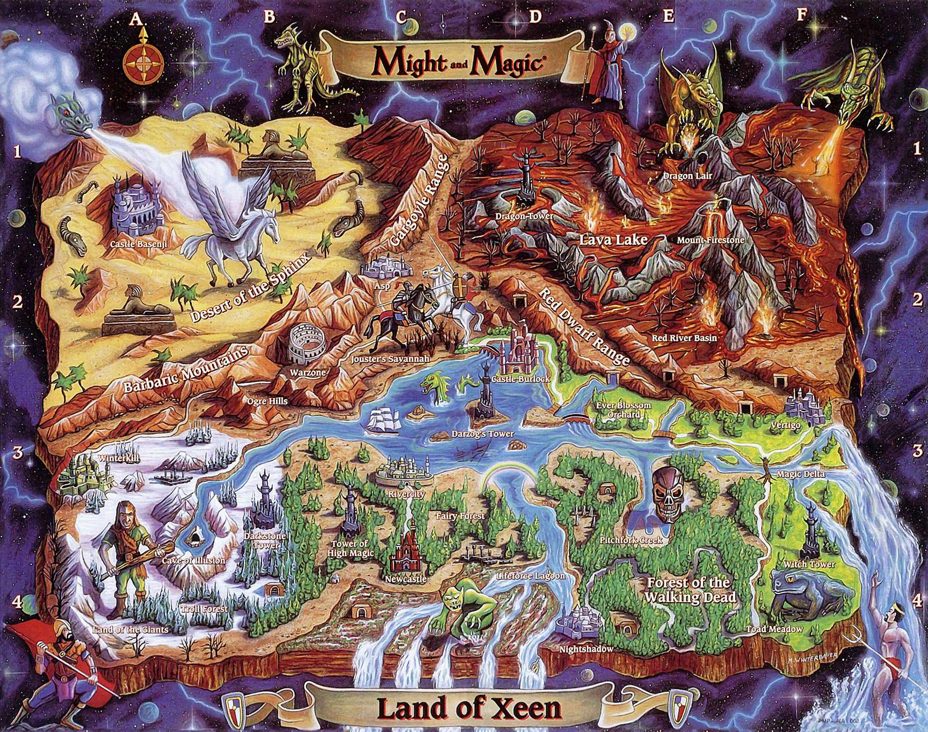 Games map ru. Might and Magic 4 clouds of Xeen. Might and Magic World of Xeen. Карта might and Magic.